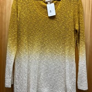 Mustard/cream ombre top medium/large